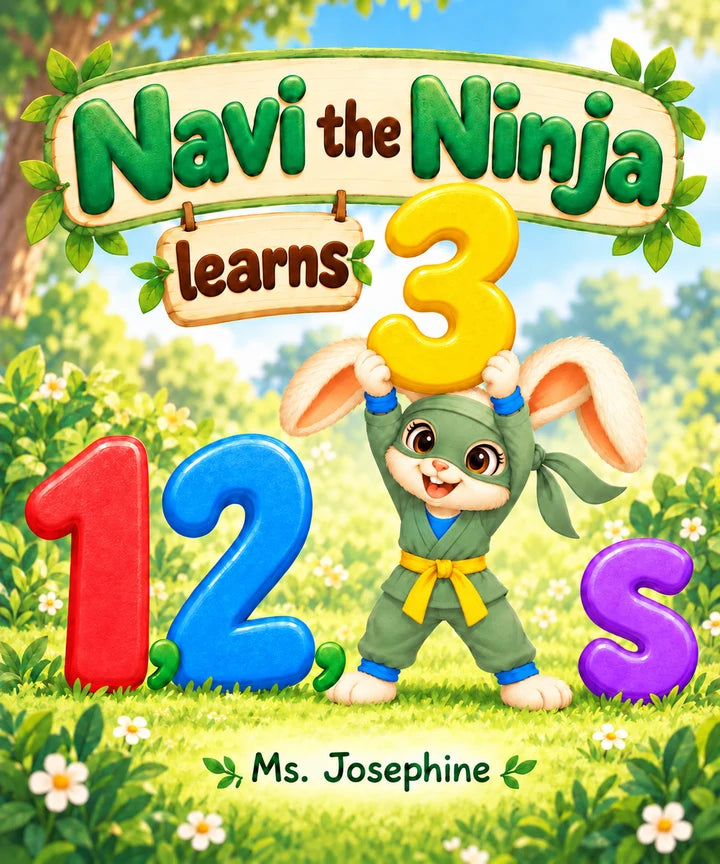 Navi the Ninja Learns 123s book by Ms. Josephine.